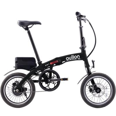 China Aluminum alloy 16 inch lightweight aluminum folding electric bike with pedals 36V 250W for sale