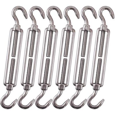 China Heavy Industry Lanterns Galvanized Steel Wire RopeHook And Eye Screw Rigging Stainless Steel US Type for sale