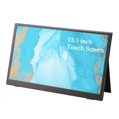 China Ultrathin 1920*1080 and Ultralight Touch Screen Pixel 13.3 Inch Portable Touch Screen Monitor Support Type-C HD Input for sale