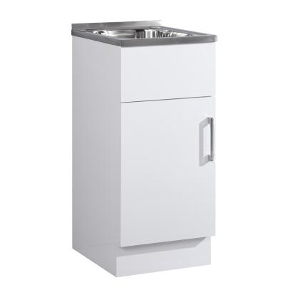 China Modern Waterproof Laundry Cabinet With Single SS Tub Door for sale