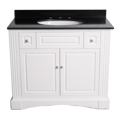 China 900mm modern solid wood bathroom cabinet flooring stone top with undercouter basin for sale