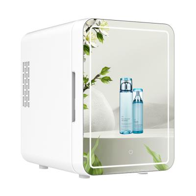 China THERMOELECTRIC Mini Fridge With LED Lighting 4 Liter Portable Mirrored Beauty Fridge for sale