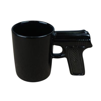 China TARPUL Mugs Manufacturer Wholesale Custom Printing Novelty Disposable Ceramic Mug With Gun for sale