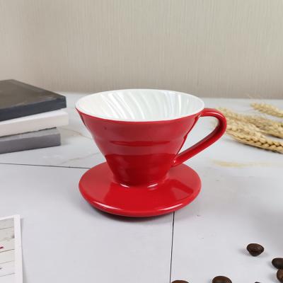 China Small Coffee Cone Drip Viable Funnel Filtration Colored Tarpul Ceramic Drip Coffee Filter for sale