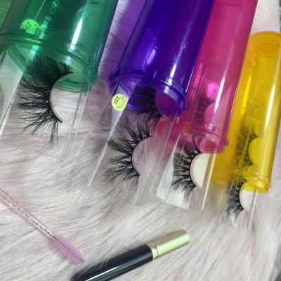 China Long Long Thick Natural Lashes 25mm 22mm 20mm 3d Mink Fluffy Eyelashes With Mink Lashes Custom Box Packing for sale