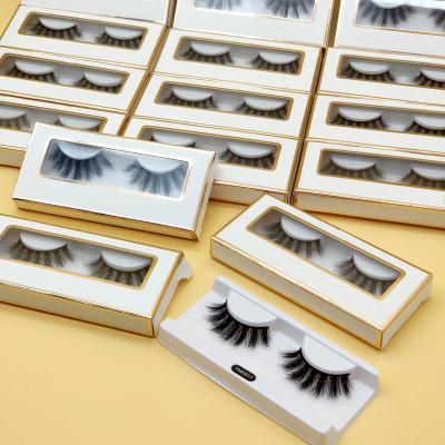 China Super Flexible Faux Silk Mink Eyelashes Natural Long Wispy False Eyelashes 3D Private Label Lashes for sale