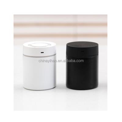 China Viable Intelligent Automatic Vacuum Matte Black Coffee Storage Jars Airtight Canister With Airtight Lid for sale