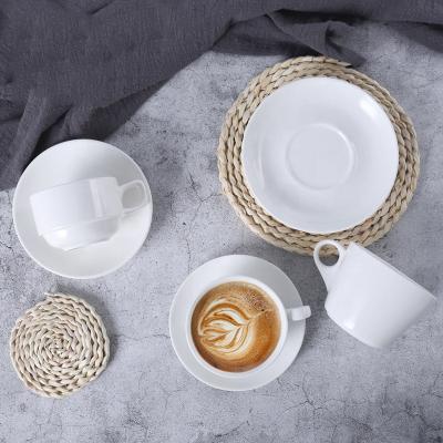 China Viable Wholesale Professional China Customized Colored Glazed Espresso Coffee Cup And Saucer Set For Coffee for sale