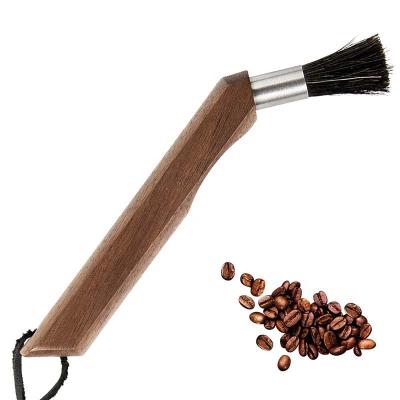 China Viable Wooden Bristle Coffee Machine Brush Flat Coffee Machine Brush for sale