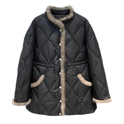 China Factory Price Breathable Customized Plus Size Woman Winter Warm Mink Down Coats Jacket for sale