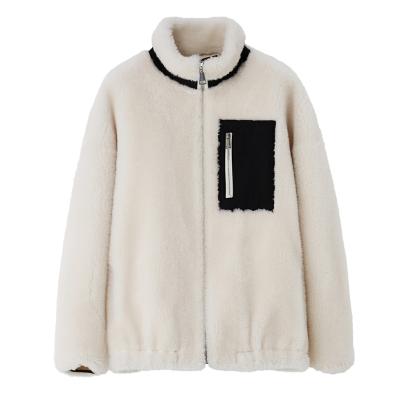 China 2021 Breathable High-Level Drop Shearling Jacket Ladies Ladies Cool Woolen Coat for sale