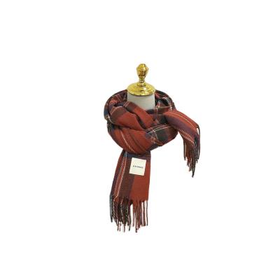 China China Factory Supply Plaid Shawl Custom Made Elegant Soft Popular Design Warm Feeling Winter Scarf For Women for sale