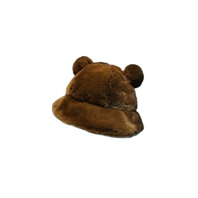 China COMMON Cheap Cost Customize Logo Bear Shape Women Winter Warm Hat For Kids Girls for sale