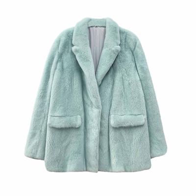 China 2021 New Winter Wholesale High Quality Breathable Faux Mink Coat Women's Warm Selling Warm Fur Coat For Ladies for sale