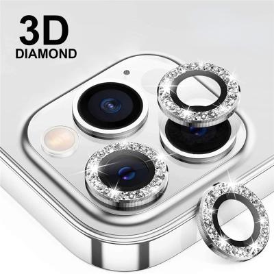 China Tiny Diamond Camera Circle Bling Lens Wholesale Price Camera Lens Glitter Cover Sticker Back Cover Film For iPhone 11 12 13 for sale