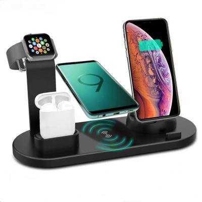 China New Design Tablet Enterprise Invest US 6 IN 1 Charging Wireless Charger For Smart Watch Phone All Series for sale