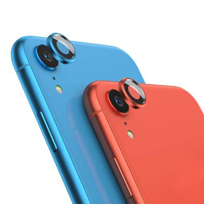 China 3D Camera Rear Camera Lens Protective Cover Film Sticker Metal Ring Tempered Glass Screen Protector For iPhone XR for sale