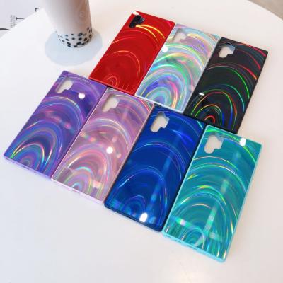 China Shockproof For Samsung Galaxy Note 20 Ultra Case 3D Rainbow Glitter Laser Mirror Phone Cases For Galaxy Note20 Note 20 Bling Soft Cover for sale