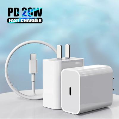 China Wholesale OEM Palladium 20W USB Fast Charging Type C Cable Mobile Phone Charger For iPhone 12 Pro 11 X XS XR Max Fast Charging for sale