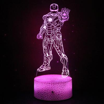 China New-designed amazing custom color changing portable avengers lamp 3d touch night lights for sale