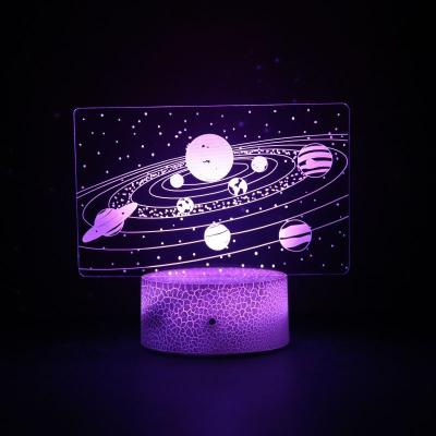 China Tech Enthusiasts Modern Universe Night Sky Anime Model Acrylic Led 3d Light With Touch for sale