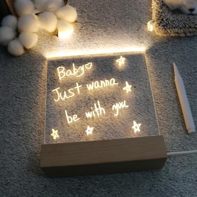 China DIY Modern Erasable Clear Acrylic Light Board Effect Night Led Illusion 3d Illusion Lamp for sale