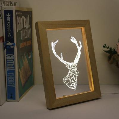 China Hot Selling Modern Wholesale USB Powered Custom Decoration Home Picture Photo Frame Light for sale