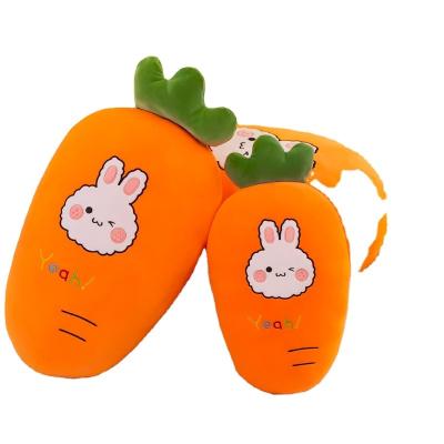 China Super Soft Plush Stuffed Toys Carrot Shape Toy Pillow Customize With Embroidery Logo for sale