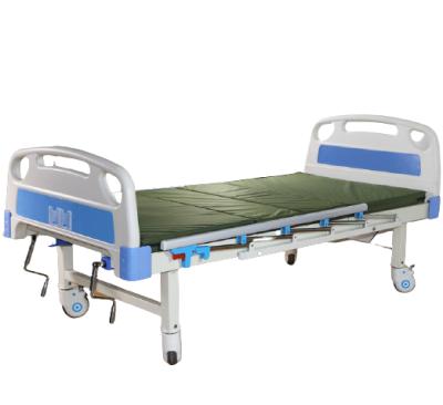 China Cheapest Hospital Clinic Hospital Bed Manual Two Function Manual Hospital Bed Adjustable for sale