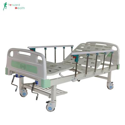 China Hot Sales Cheap Hot Sales Medical Bed Hospital Clinic Manual Two Function Hospital Bed Manual Bed for sale