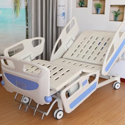 China Hospital Clinic ABS Side Rail ICU Plastic Medical Bed Five Hospital Bed Functional Set for sale