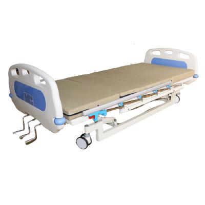 China Hospital Clinic ICU Hospital Bed Manual Economical Triple Function Manual Bed Medical Care Bed for sale