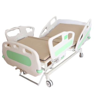 China Hospital Clinic 3 Function Hospital Bed Manual Mechanical Manual Hospital Bed Lift Treatment Bed for sale