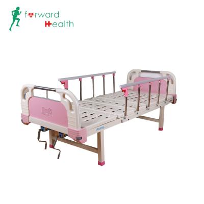 China Crank Hospital Clinic Two Hospital Bed Manual 2 Function Bed Icu Manual Hospital Bed for sale