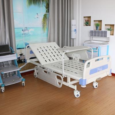 China Hospital Clinic 1 Hospital Crank Manual Clinical Bed ICU Manual Hospital Bed Price for sale