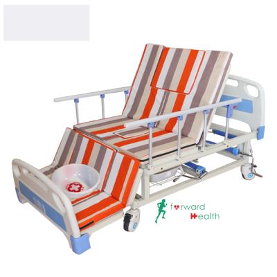 China Hospital Clinic Electric Bed Multi-functional/Manual Home Care Nursing Hospital Bed with Toilet for Patient Commode for sale