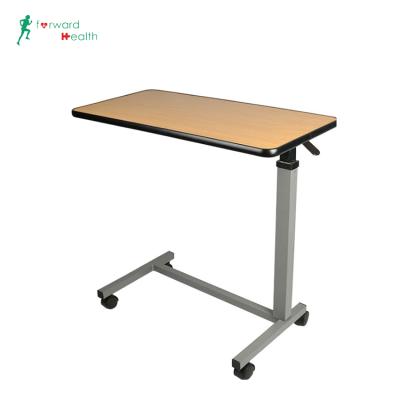 China Hospital Furniture Easy Clean Movable Over Bed Table For Patient for sale