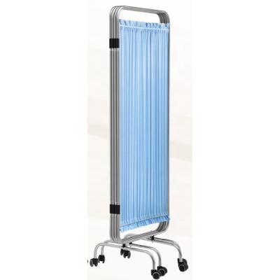 China Modern Economic Hospital Room Furniture Stainless Steel Foldable Screen With Casters for sale