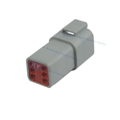 China 6 Pin Auto Male Connector Grey DT Electrical Waterproof DT04-6P Male Housing/terminal/blank Plug for sale