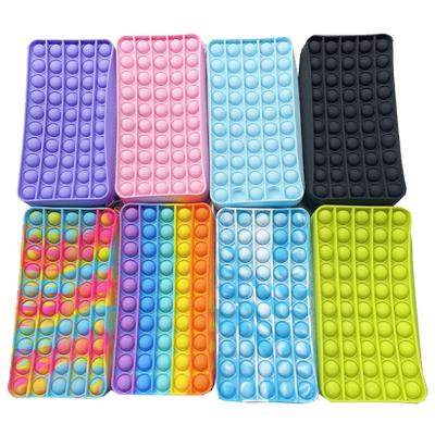 China Fasion Colorful Bubble Silicone Noise Bubble Busty Person Toys Pencil Case with New Design and Different Size for Students and School for sale