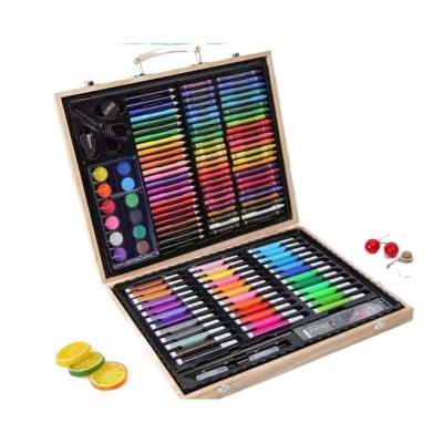 China Hot Sale Quality School Student Drawing Art Drawing 150 Pcs Wooden Box Children's Art Set For Children for sale