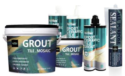 China Perflex Tile Grout Series, Cartridge Epoxy Tile Grout, Polypro Tile Grout, Mosaic Epoxy Cementitous, MS Sealant for sale