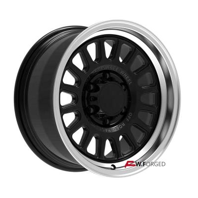 China ALLOY Custom 17inch 18 Inch 4x4 Off Road Wheels With Polished Lip for sale