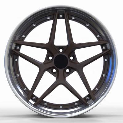 China Passanger Car Custom 2 Pieces Forged Wheels 18 19 20 21 22 23 24 Inch Alloy Wheels Rims For Passenger Cars for sale