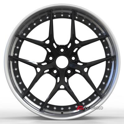 China Passanger Car Design 2 Piece 18 New 19 20 21 22 Inch Forged Wheels 5x112 5x114.3 5x120 for sale