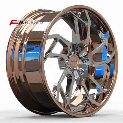 China Passanger 20 21 Inch Car Custom 2 Piece 19 Forged Wheels 5x112 5x114.3 5x120 With Chrome Plated Surface for sale