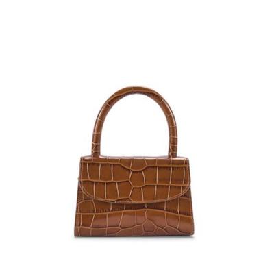 China 2022 Fashion Fashion Solid Color Handbags Crocodile Pattern Leather Handbag Mini Tote Bag For Women Custom Made for sale