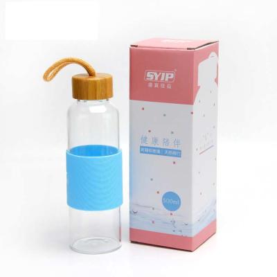 China 300ml Borosilicate Viable Crystal Bottles With High Quality Custom Logo Glass Water Bottle for sale