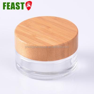 China 30ml 50ml bamboo cosmetics personal cream skin care skin care cream in the glass jars for sale