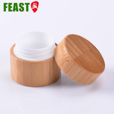 China Top Quality Biodegradable Skin Care Cream Eco Bamboo Cosmetic Containers Cream Jar for sale